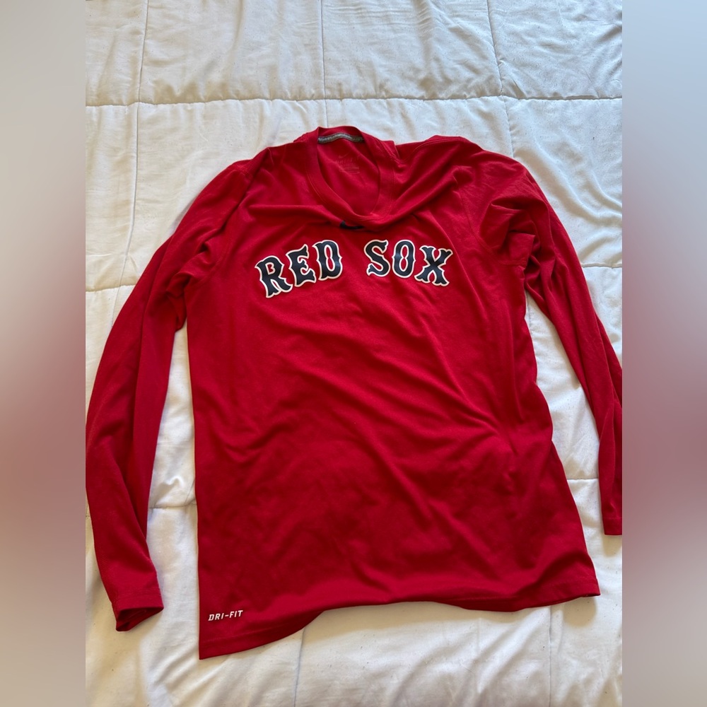 Nike Dri-Fit Boston Red Sox Long Sleeve Tee Red Size S — MLB Fan Shirt